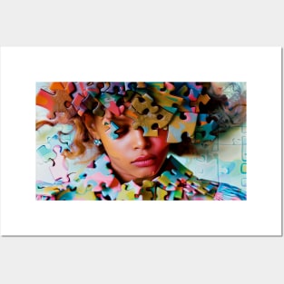 Black girl puzzle Posters and Art